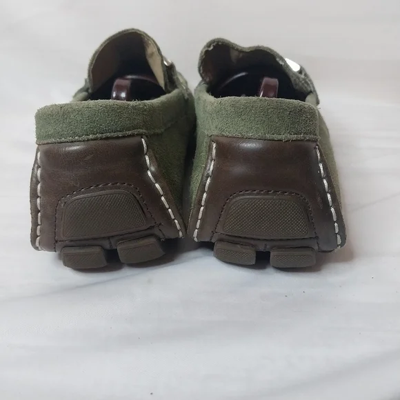 Alfani Mens Green Suede Loafers, Size 8 - Picture 3 of 7